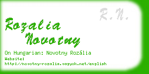 rozalia novotny business card