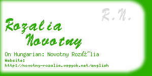 rozalia novotny business card